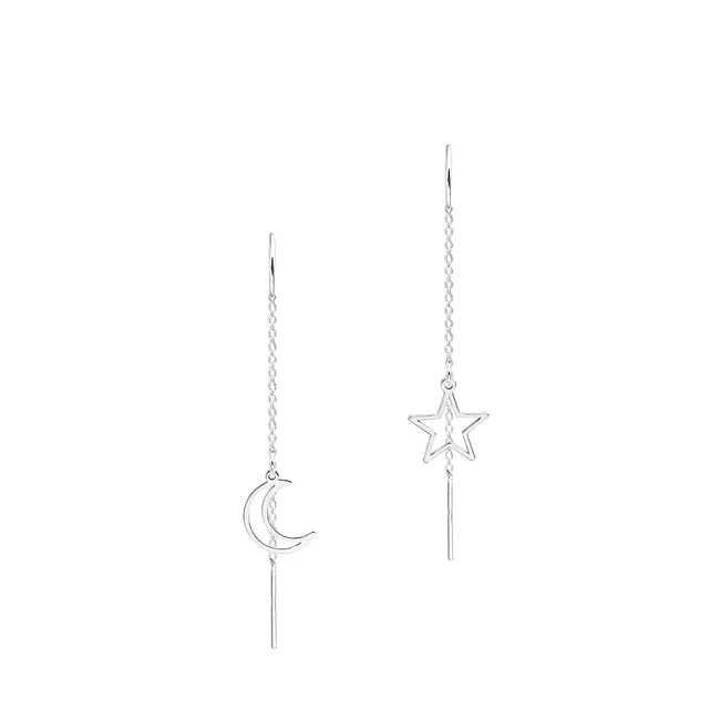 Cercei Argint 925 Premium cu stea si luna
