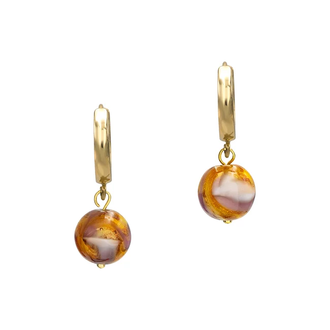 Cercei Argint 925 Premium dama - piatre semipretioase murano (8mm)