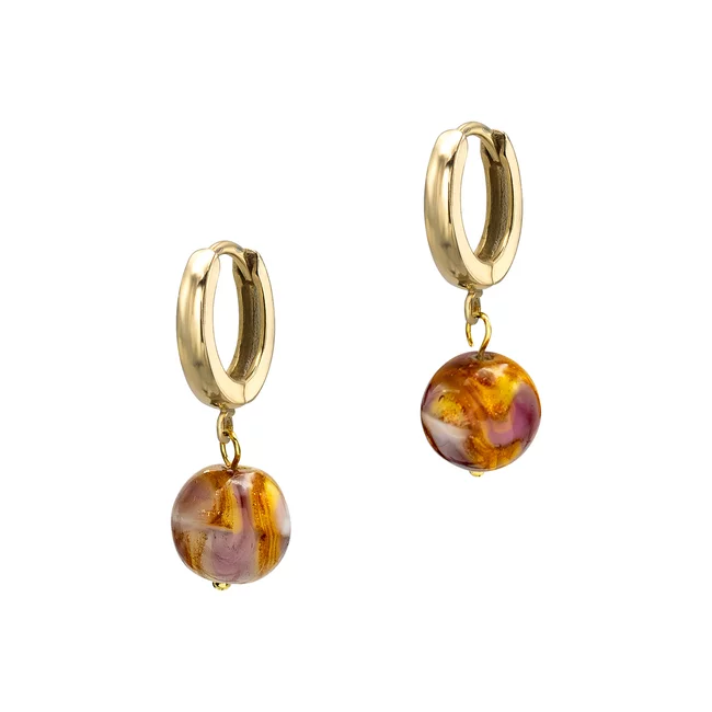 Cercei Argint 925 Premium dama - piatre semipretioase murano (8mm)