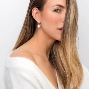 Cercei Argint Premium 925 cu zirconii si perle de cultura