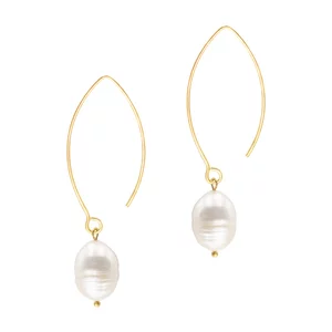 Cercei lungi Argint 925 Premium dama - perle de cultura (11 mm)
