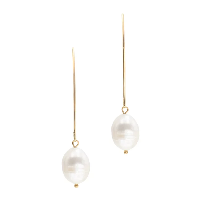 Cercei lungi Argint 925 Premium dama - perle de cultura (11 mm)