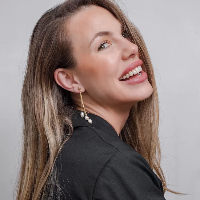 Cercei lungi Argint 925 Premium dama - perle de cultura (9 mm)