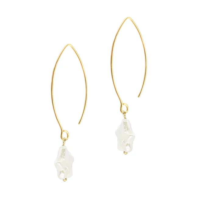 Cercei lungi Argint 925 Premium dama - perle de cultura stea (11 mm)