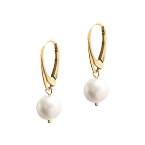 Cercei ovali cu Perla Naturala de Cultura (9mm)