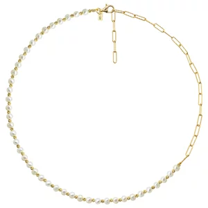 Colier Argint 925 Premium - lant hardwear, bilute si perle de cultura