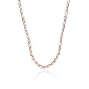 Colier Argint 925 Premium - perle de cultura roz
