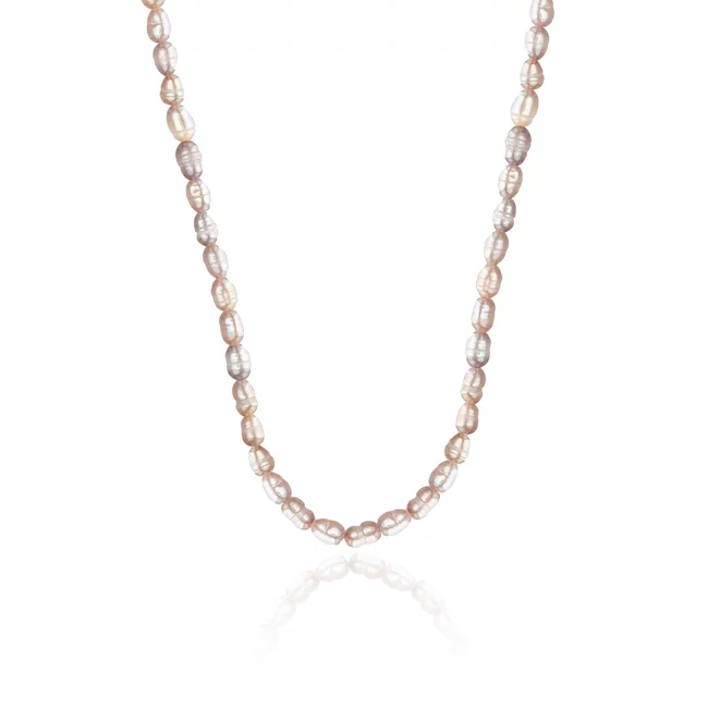 Colier Argint 925 Premium - perle de cultura roz