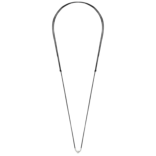 Colier Argint 925 Premium - snur reglabil si bilute striatii