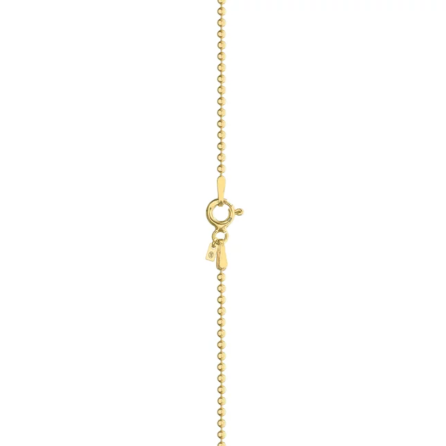 Lant Argint placat aur galben barbat, cruce 30 mm, personalizat (lant Beads)