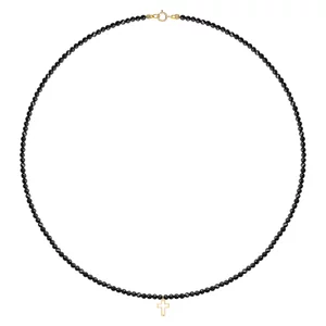Colier damă, Aur 14K Premium - Cruce decupată si spinel 12mm