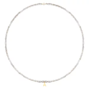 Colier Perle de Cultura si Initiala Aur14K