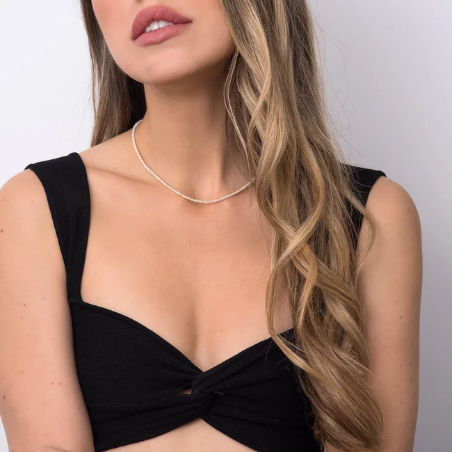 Colier perle si Aur Dama