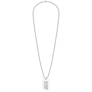 Colier placuta Army si lant masiv, Inox Premium hipoalergenic,personalizata cu text( 43mm)