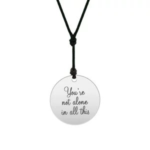 Colier snur banut personalizat gravura text Argint 925 Premium( 17mm)