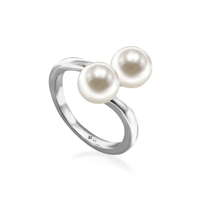 Inel reglabil Argint 925 Premium cu perle