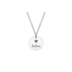 Lantisor Argint 925, personalizat gravura text, banut (10 mm)