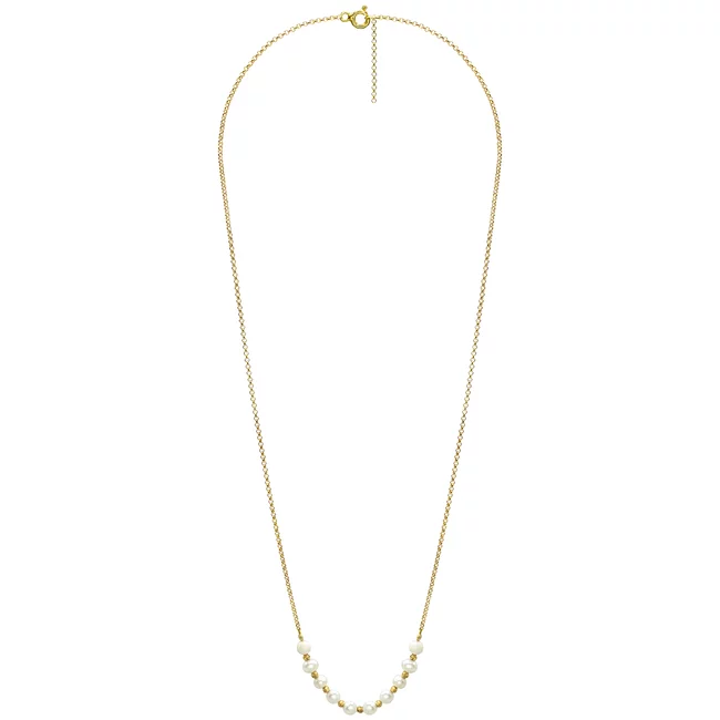 Lantisor Argint 925 Premium dama - bilute si perle de cultura