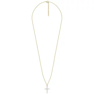 Lantisor Argint 925 Premium dama - cruce medie cu zirconii