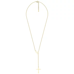 Lantisor Argint 925 Premium dama - infinit si cruce ( 25mm )