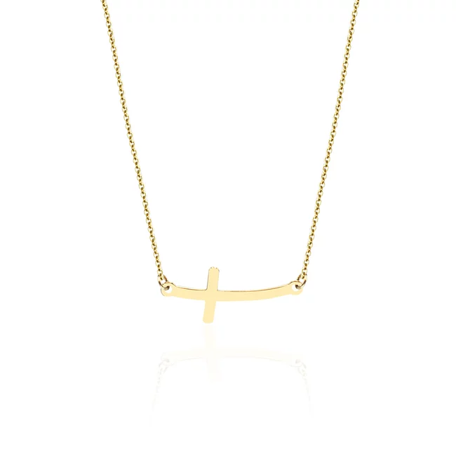 Lantisor Argint 925 Premium dama - pandantiv cruce ( 24mm)