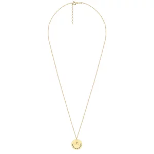 Lantisor Aur Dama, inimioara si banut personalizat ( 15mm)