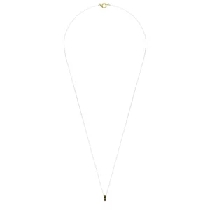 Lantisor cu fir transparent si pandantiv Aur cu pietre negre (5.5 mm)