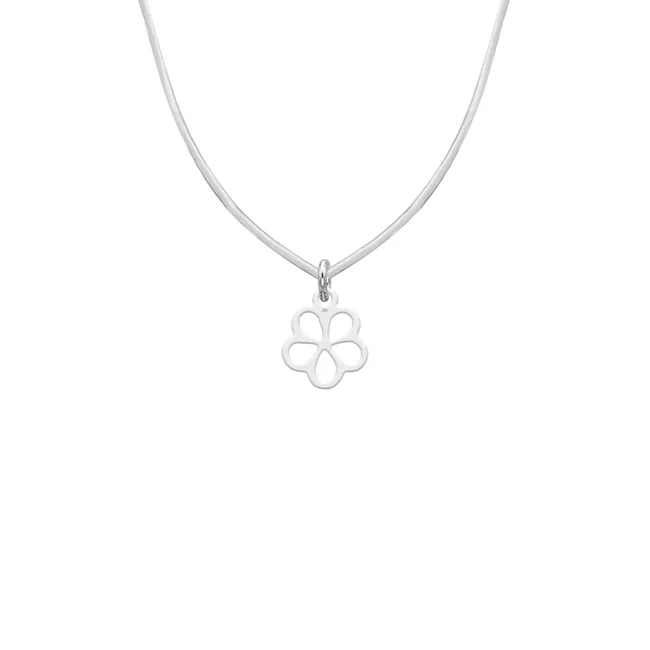 Lănțișor Mărțișor Argint 925 - pandantiv floare 7 mm