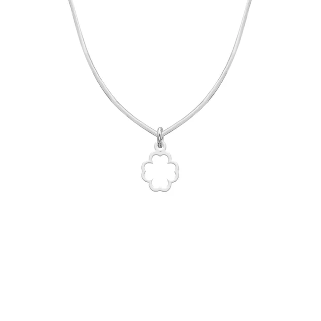 Lănțișor Mărțișor Argint 925 - pandantiv trifoi 8 mm