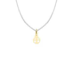 Lănțișor Mărțișor Argint 925, placat cu aur galben - pandantiv gargarita 7 mm