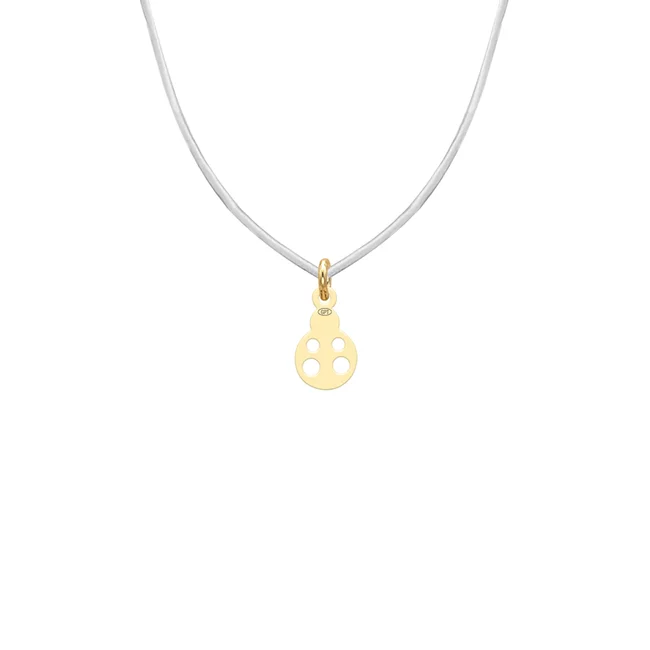 Lănțișor Mărțișor Argint 925, placat cu aur galben - pandantiv gargarita 7 mm