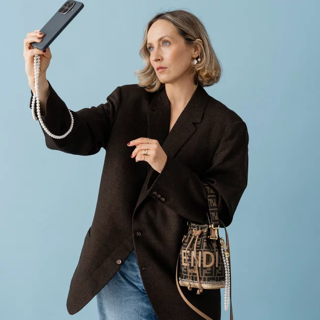 Perla9 Lant telefon / Colier / Curea THE CLASSY accesoriu multifunctional din perle scoica - placat cu argint picture - 15