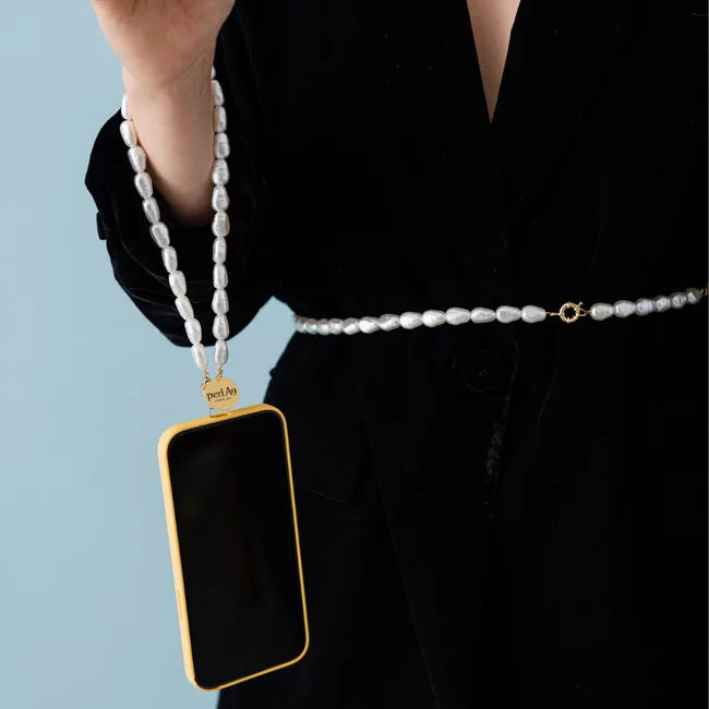 Perla9 Lant telefon / Colier / Curea THE ESSENTIAL accesoriu unisex multifunctional din perle sintetice - placat cu argint picture - 17