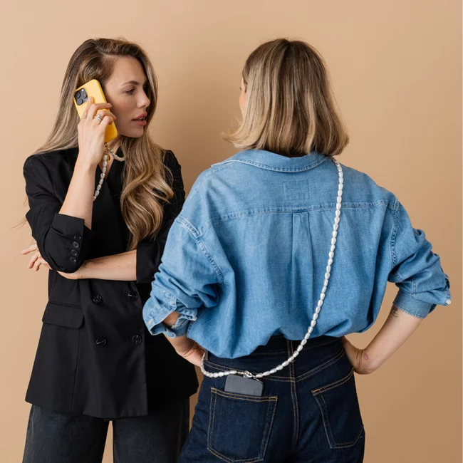 Perla9 Lant telefon / Colier / Curea THE ESSENTIAL accesoriu unisex multifunctional din perle sintetice - placat cu argint picture - 21