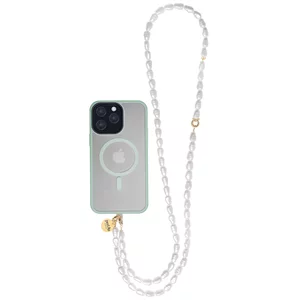 Perla9 Lant telefon / Colier / Curea THE ESSENTIAL accesoriu unisex multifunctional din perle sintetice - placat cu aur galben