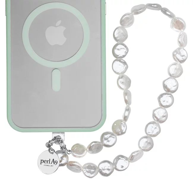 Perla9 Lant telefon / Colier / Curea THE MOONLIGHT accesoriu multifunctional din perle sintetice - placat cu argint picture - 4
