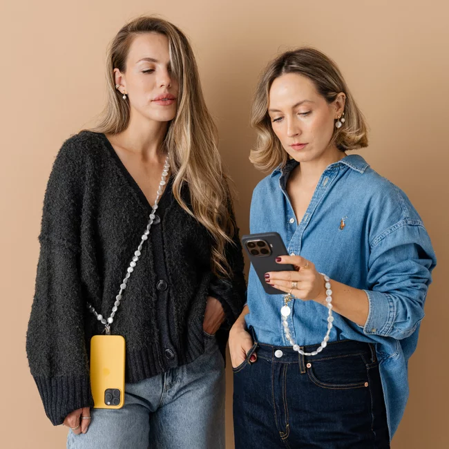 Perla9 Lant telefon / Colier / Curea THE MOONLIGHT accesoriu multifunctional din perle sintetice - placat cu argint picture - 13
