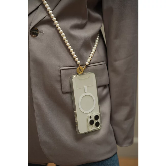 Perla9 Lant telefon / Colier / Curea THE NATURAL accesoriu multifunctional din perle de cultura - placat cu argint picture - 18