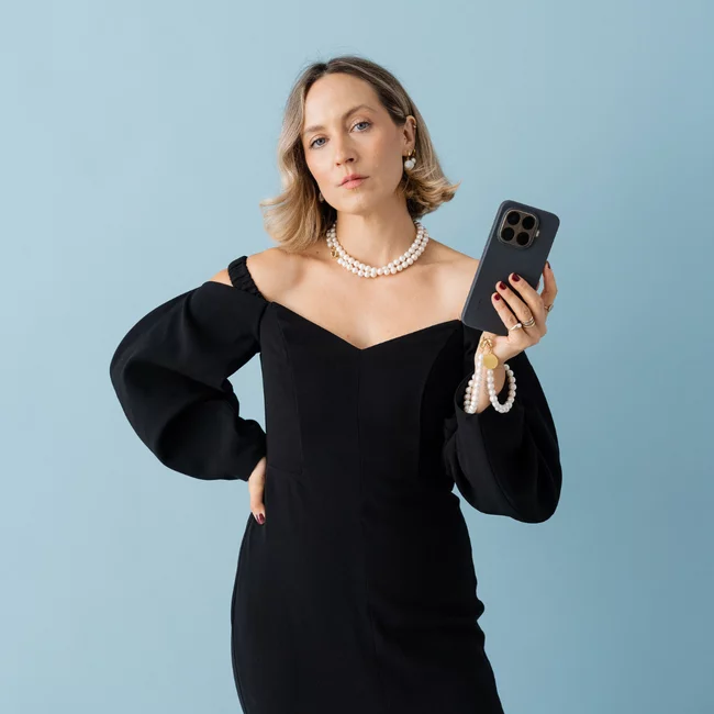 Perla9 Lant telefon / Colier / Curea THE NATURAL accesoriu multifunctional din perle de cultura - placat cu argint picture - 19
