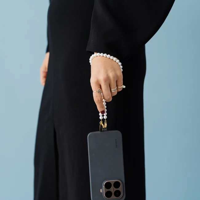 Perla9 Maner telefon / Colier THE CLASSY accesoriu multifunctional din perle scoica - placat cu aur galben picture - 8