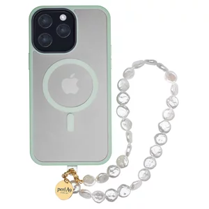 Perla9 Maner telefon / Colier THE MOONLIGHT accesoriu multifunctional din perle sintetice - placat cu aur galben