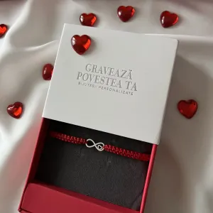 Bratara Argint dama, snur si infinit inima (15 mm)