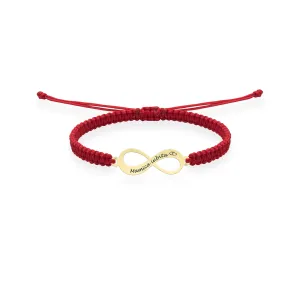 Bratara Aur 14K Premium dama, snur impletit si infinit, personalizata (18 mm)