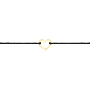 Bratara Aur 14K Premium de dama, snur si inima decupata (8 mm)