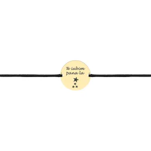 Bratara barbateasca Argint 925 Premium, snur si banut mic, personalizata (10 mm)