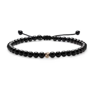 Bratara barbateasca, onix si biluta Aur 14K Premium (4 mm)