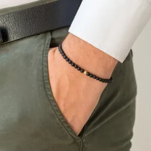 Bratara barbateasca, onix si biluta Aur 14K Premium (4 mm)