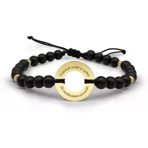 Bratara barbat din Aur 14K Premium, personalizata cu gravura (20 mm)