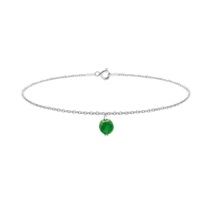 Bratara Dama Argint cu Piatra Jad Verde (6mm)