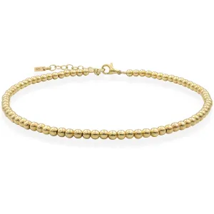 Bratara de picior, Argint 925 Premium, cu bilute (3 mm)